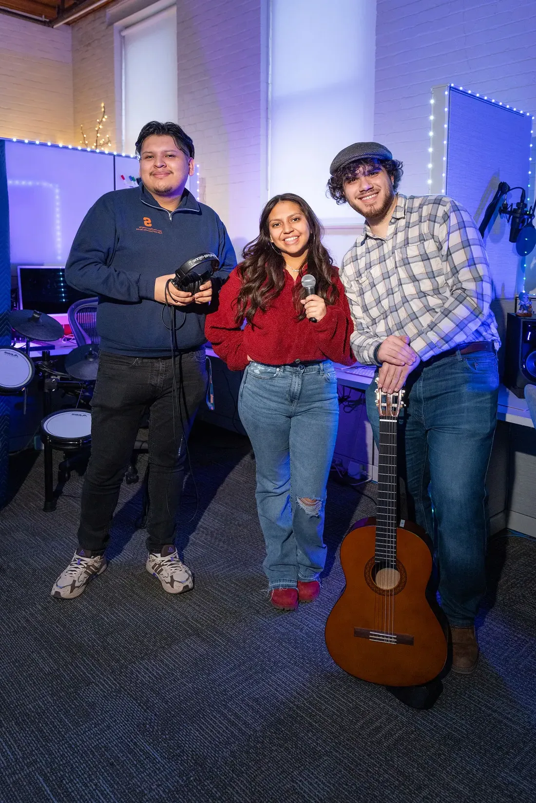 SENSES student in a music studio.